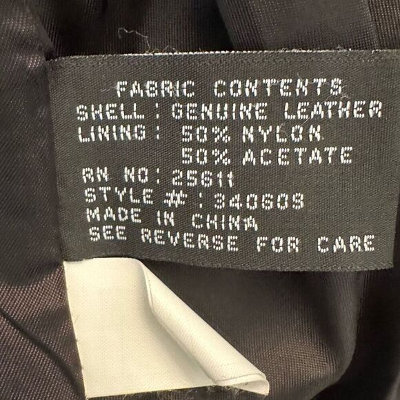 Jones New York Genuine Leather Fitted Full Zip Black Jacket Small - Picture 5 of 5